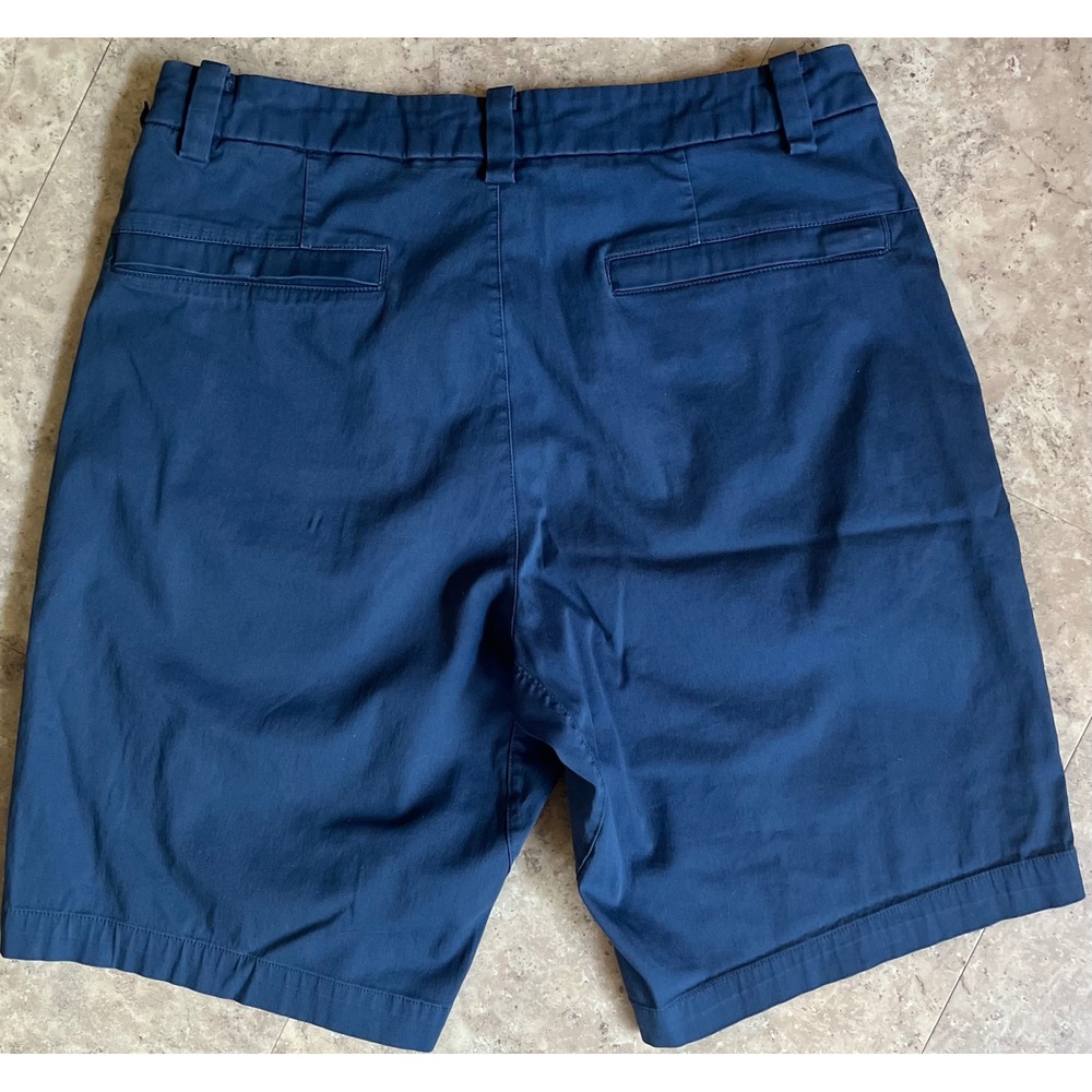 Lululemon Commission Shorts Mens 28 Navy Blue Cotton Blend 9 Inch Inseam Chino - Picture 8 of 9